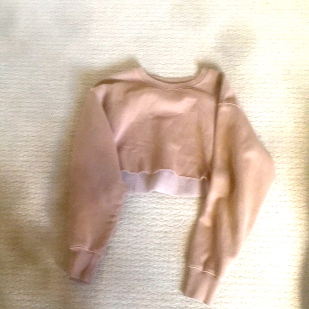 TNA Airy Fleece Boyfriend Cropped Sweatshirt - Tan - Picture 3 of 6